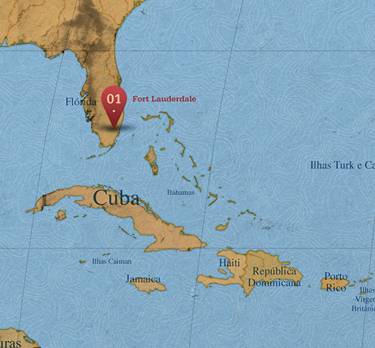 Mapa da área de Fort Lauderdale