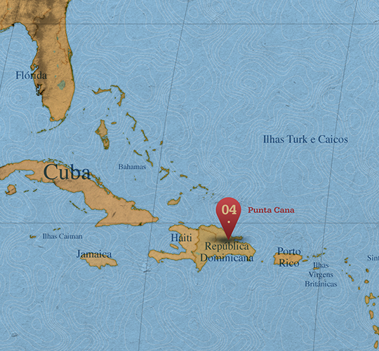 Mapa da área de Punta Cana